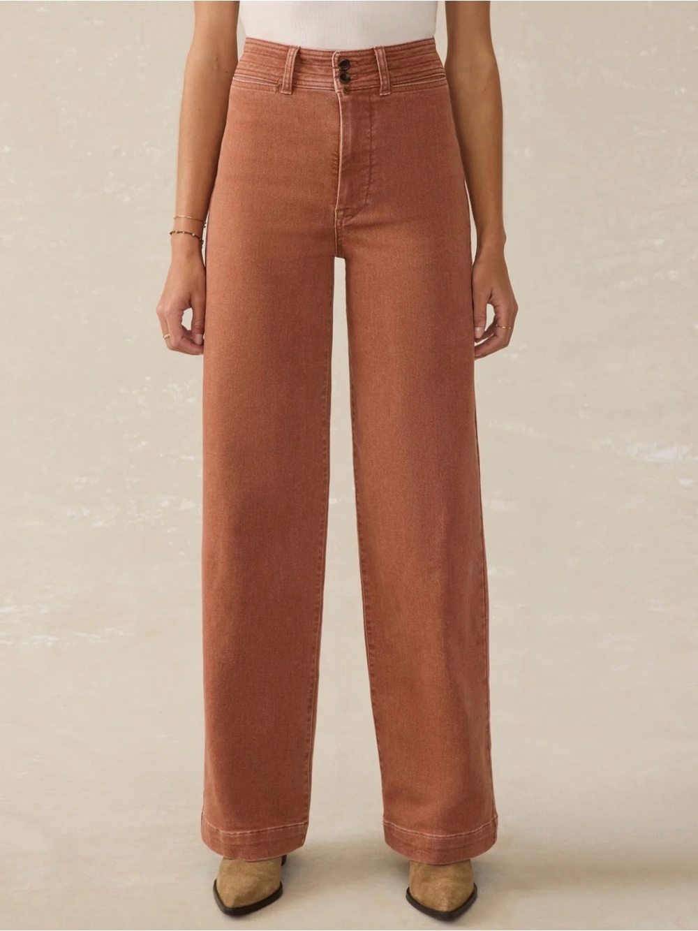Faherty stretch terry harbor pant in Rúst color size 25 - Picture 6 of 6